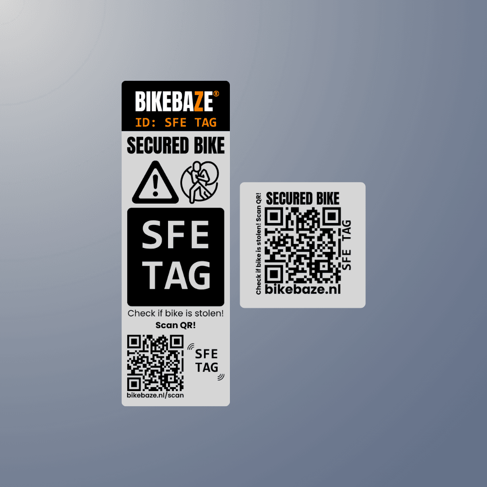 Grijze BIKEBAZE SafeTag productafbeelding