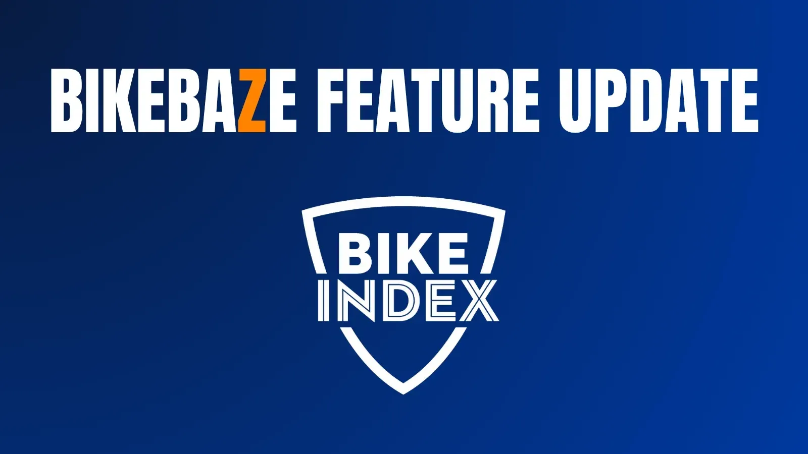 Feature update BIKEBAZE : le logo Bike Index sur fond bleu foncé.